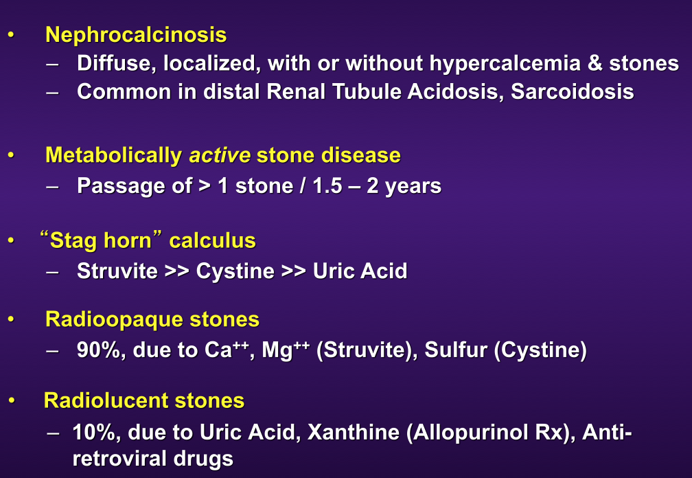 Nephrolithiasis Flashcards | Memorang